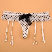 麦地 女士舒适锦纶网纱面料性感可爱可拆卸吊袜带 T318S