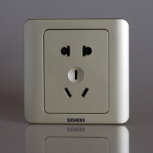 西门子开关插座 SIEMENS 远景金棕五孔插座