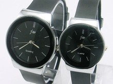 Regalos par disco negro [58507] pareja tomadas en el reloj tipo de moda par cinturón