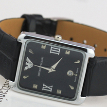 Giorgio Armani ARMANI cinturón negro de cuarzo estudiantes de moda los relojes