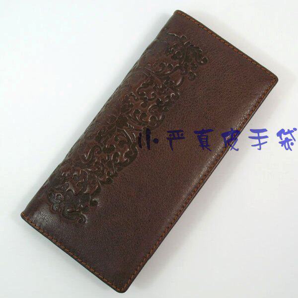 惊爆价！长款手工头层牛皮钱包/皮夹/真皮钱夹-繁花