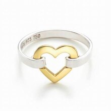 Boutique de comercio exterior | Tiffany plata | anillo de corazón dicroico | Especiales | 20760