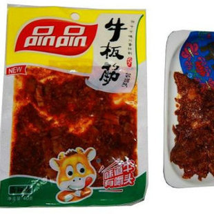 外交家食品 四川特产 休闲零食小吃 品品牛板筋 香辣味30克