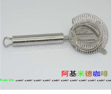 出口欧洲不锈钢长柄滤冰器 过滤器 花式调酒器  隔冰器
