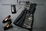 2012 Lp DaieR 黛儿 夏装新款 皱褶 网纱拼接 连衣裙 905h