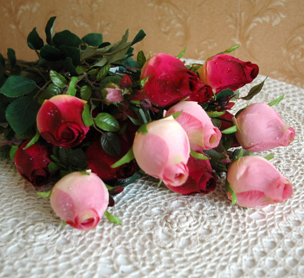 韩式花艺梦幻田园玫瑰门楣花\/镜前花\/床头花--