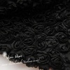 服装布料 纯黑色蕾丝网布立体花小玫瑰盘 婚纱装饰花边面料