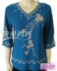 琪之翔V领中老年服装夏装 中老年服饰 中老年女装t恤 气质妈妈装