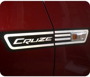雪佛兰科鲁兹专用车贴前后车标，改装克鲁兹碳纤维，标志转向灯贴纸