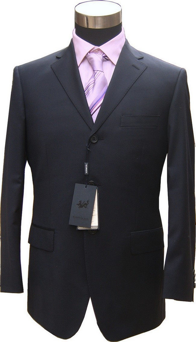 DGE88003◣4冠正品雅戈尔西装2011款纯藏青色男职业套装西服(5折)