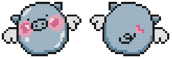 *Ll Cross stitch France DMC Sided embroidery kit Pig Angel(blue) CH070032in the Home Fabric , Stitch & Tools Accessories , Cross Stitch Kit category - from Buy2taobao.com to provide professional Taobao agent buy service