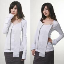 (品质保证)法国cop.copine2010秋新欧美淑女休闲OL显美长袖T恤