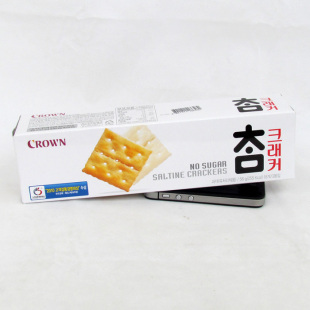  韩国进口零食 Crown可拉奥 太口无糖苏打饼干56g(85)咸味