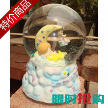 发光my我的女孩girl雪花水晶球音乐盒八音盒送朋友特别生日礼物