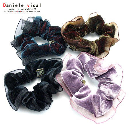 Daniele vidal韩国发饰 发绳 发圈 丝绒发圈 4色选 BP3709(特价)