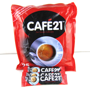  11省2袋包邮 新加坡cafe21咖啡进口金味无糖速溶白咖啡300g