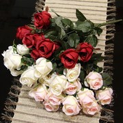 仿真花13头玫瑰花束装饰花假花庆典，玫瑰拱门婚庆，绢花把花路引花