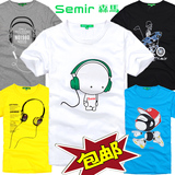 2012春夏季男装最新专柜款<span class=H>森马</span>正品男款修身直筒圆领短袖T恤包邮