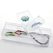 高透明(高透明)塑料，盒子有盖长方形，收纳盒电子零件产品包装盒人参盒盒