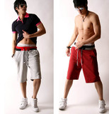 SALE！ 韩版男装热卖双腰系带/<span class=H>运动</span>休闲短裤5分裤男士