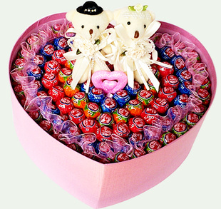真知棒棒棒糖礼盒99颗超大心形创意糖果520情人节可爱生日礼物