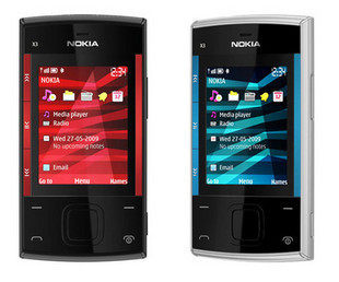 Nokia/诺基亚 X3/X3-00 内置FM天线 320万像素 绚丽滑盖<span class=H>手机</span>