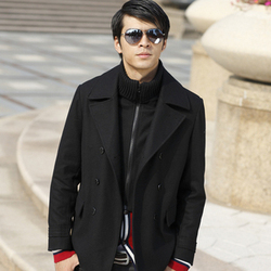 【JUSTYLE】可脱卸双层领呢子大衣47003 新款正品男装外套 