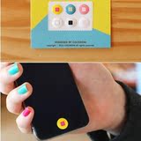 韩国coco roni iPad1 2 3 iPhone4/4S 3GS 按键贴 卡通保护贴纸