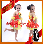 舞轩坊儿童舞蹈服小可爱幼儿园演出红色，纱裙儿童跳舞服装