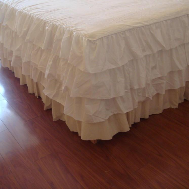 Milan cotton twill prints FRILLS bed skirt bedspread when the bed ...