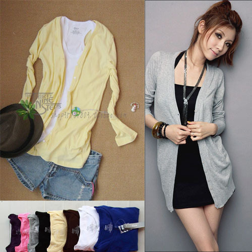 恤Etam艾格韩版百搭,长款长版修身,全棉<em>V领</em>长