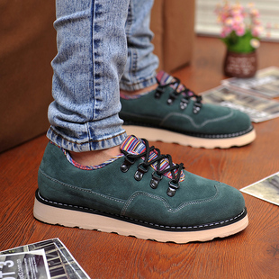  英伦风潮流行男鞋时尚铆钉反绒皮男士板鞋陈冠希潮鞋日常休闲鞋子