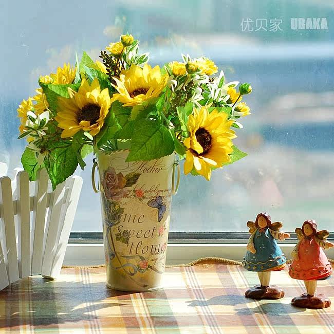优贝家 向日葵套装-梵高的向日葵 仿真花/假花/花艺 8折 PZ025