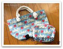 日本代购直邮*正品二元秒杀 热情回馈 cher可爱logo环保包袋 大号