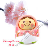 正版日本万代unazukin点头娃娃 花之精灵系列 樱花 送<span class=H>电池</span> 100215