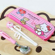 韩国进口hellokitty餐具，学习筷勺子，筷子袋套装