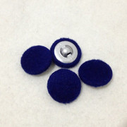 宝蓝色纯色羊绒包布纽扣，大衣风衣钮扣子，手工布艺diy钮扣