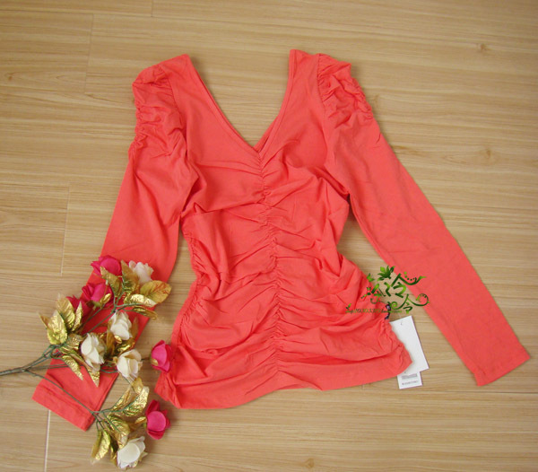 Purchase price Urban Red Warbler Chouzhe V-neck Mid length version T-shirt Bodybuilding yoga leisure time 759 Shrug Puffin the Sports/Yoga/Fitness/Fans supplies , Dance/Aerobics/Gymnastics , Aerobics , Aerobics Tops category - from Buy2taobao.com to provide professional Taobao agent buy service