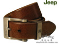  专柜正品  成熟魅力款 JEEP吉普牛皮针扣LOGO皮带腰带04