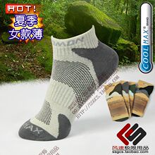 风速COOLMAX女士速干抗菌薄款网面透气快干户外袜子船袜防臭