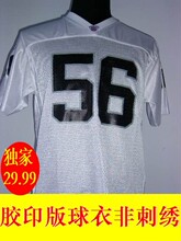NFL 球衣橄榄球衣服REEBOK锐步Raiders袭击者#56原单正品胶印版