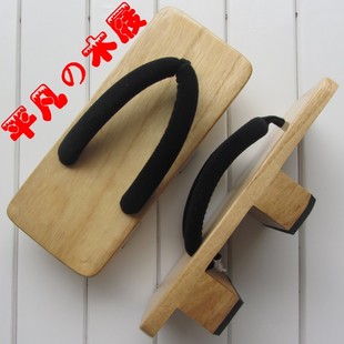  平凡木屐 男式白木二齿新款 男款原木人字拖 高档木屐凉拖鞋