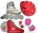 轮滑大本营 信华TA701-2高档铝支架可调轮滑鞋套装