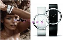 Comercio caliente en Hong Kong, la edición especial de CK reloj personalizado simple de dos pines correa de mujeres forma transparente reloj
