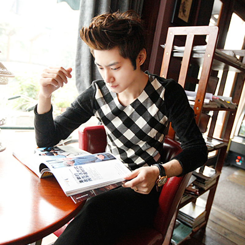 潮男装新品男士毛衣...