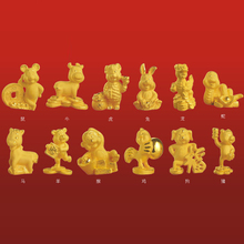Regalo de cumpleaños de oro decoración de hilados de cachemira 12 animales (rata, perro pollo mono buey tigre Serpiente Caballo en conejos y cerdos ovejas) oferta especial