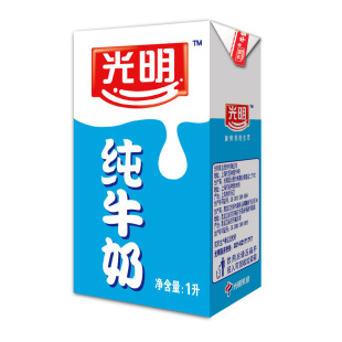  【天猫超市】 光明纯牛奶(加盖) 1L/盒 新老包装更替 随机发货