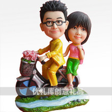 优礼库 真人陶偶结婚礼物 软陶人偶定制 真人公仔 软陶公仔情侣E6