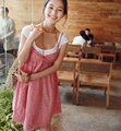皇冠♂韩国cherryspoon可爱性感格纹裙 两件套  实物图 
