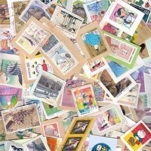 日本邮票原装进口大中型连纸票100克送2枚HelloKitty 异形邮票
